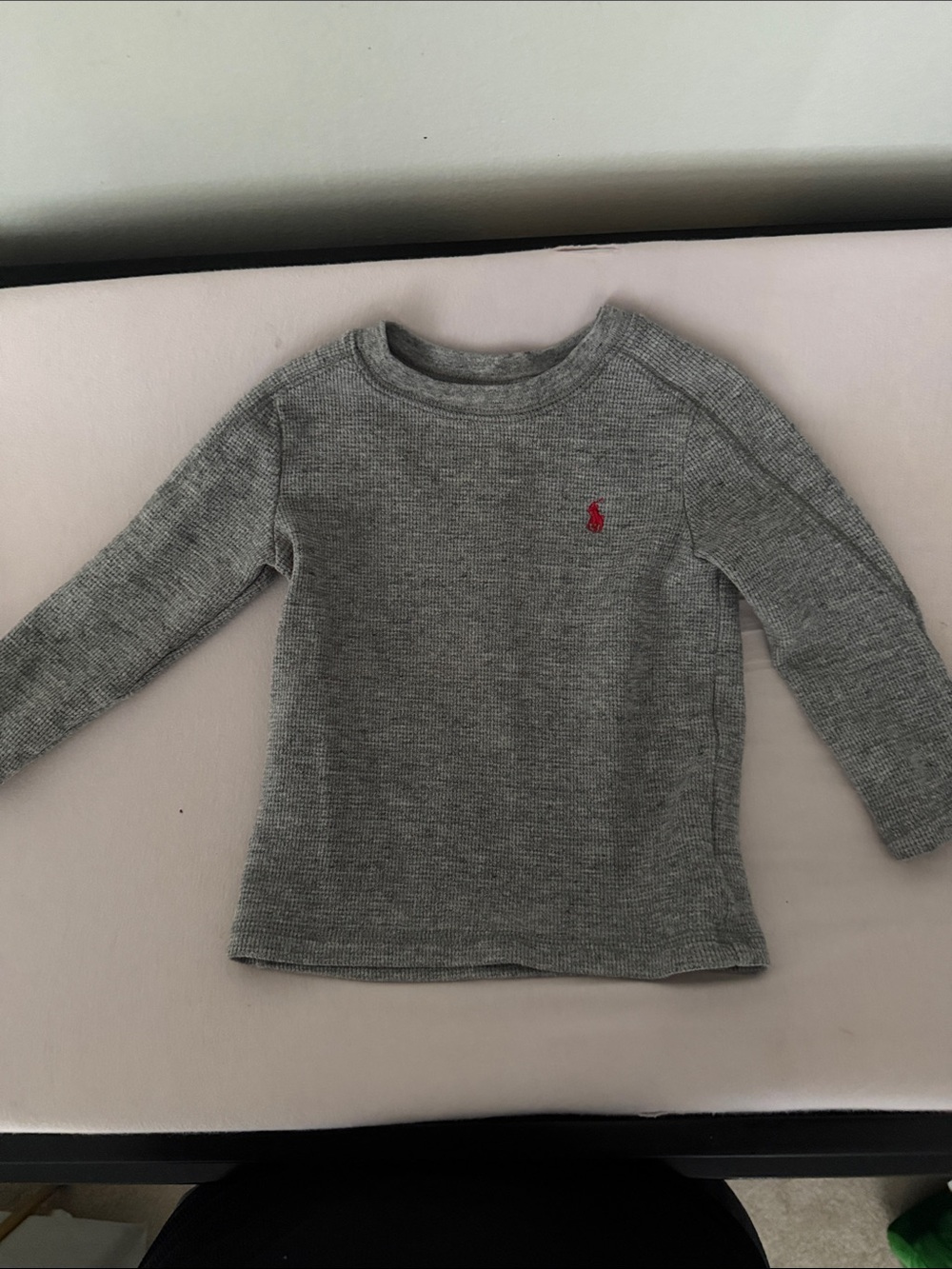 Polo by Ralph Lauren Gray Long Sleeve Tee with Red Pony